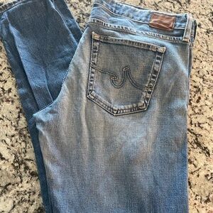 AG Adriano Goldschmied Blue Straight Leg Jeans